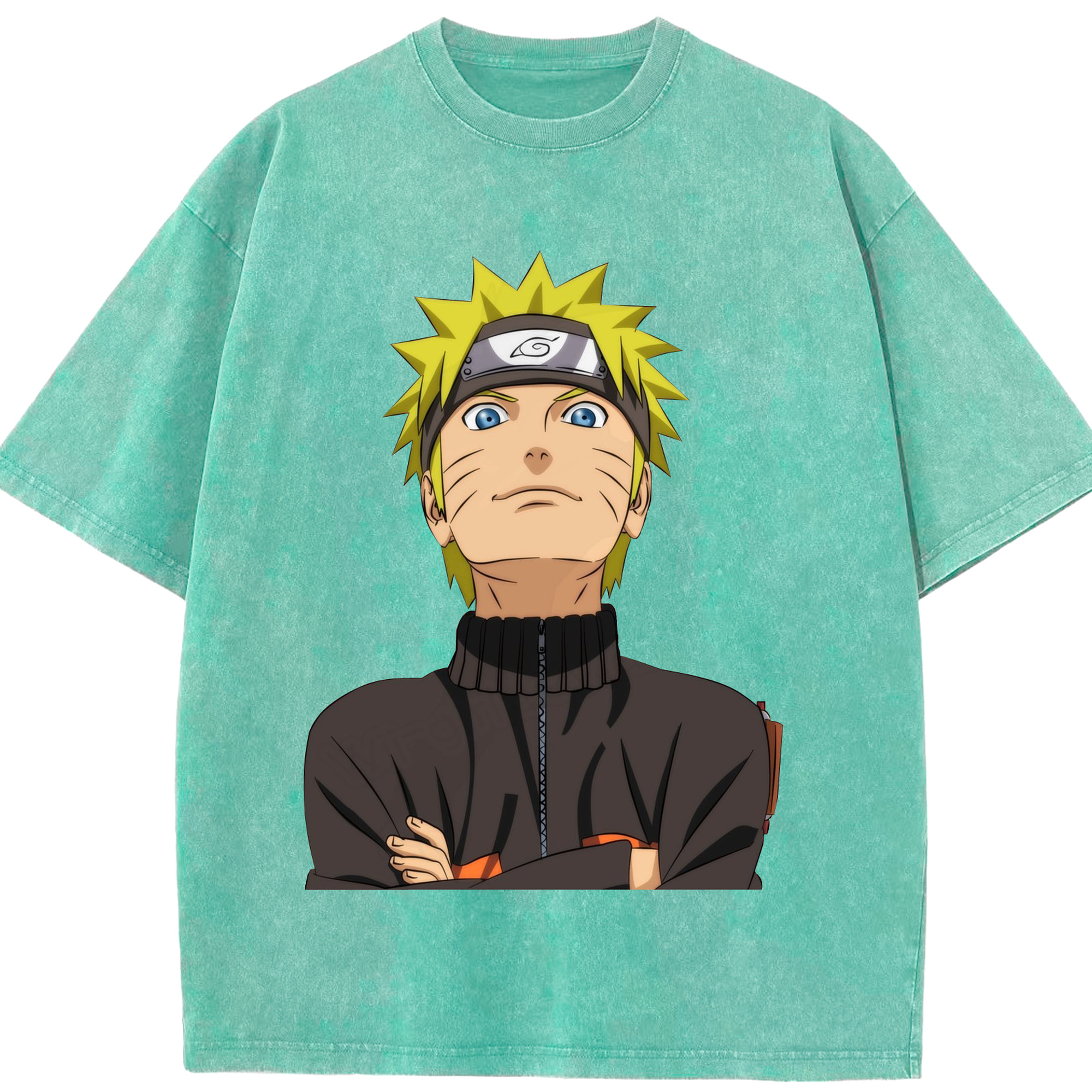 （画像用） NARUTO -ナルト- うずまき ナルト Uzumaki Naruto 綿100% ヴィンテージ風 半袖Tシャツ（フロントプリント）
